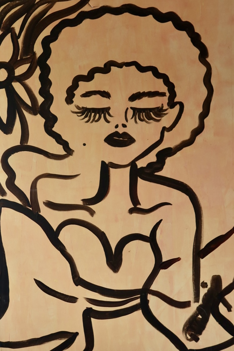 Your Light. acrylic on canvas painting (75 × 116 cm) by Amsterdam artist Michelle Amo