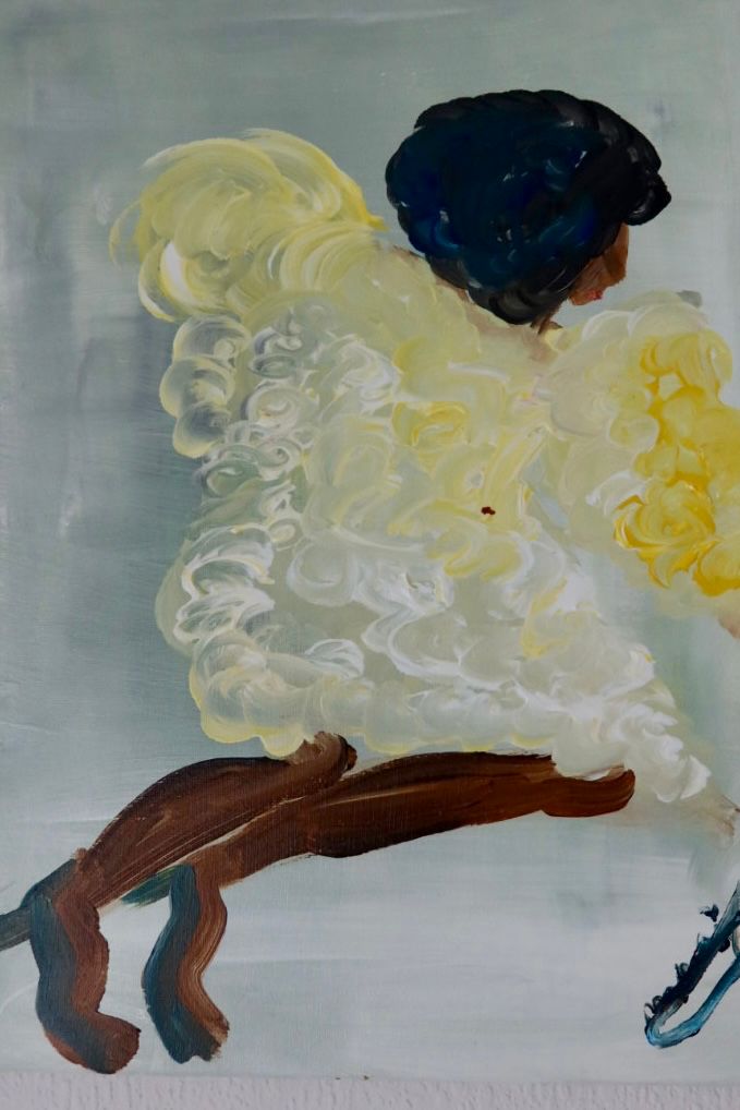 Loewe. acrylic on canvas painting (30 × 40 cm) by Amsterdam artist Michelle Amo