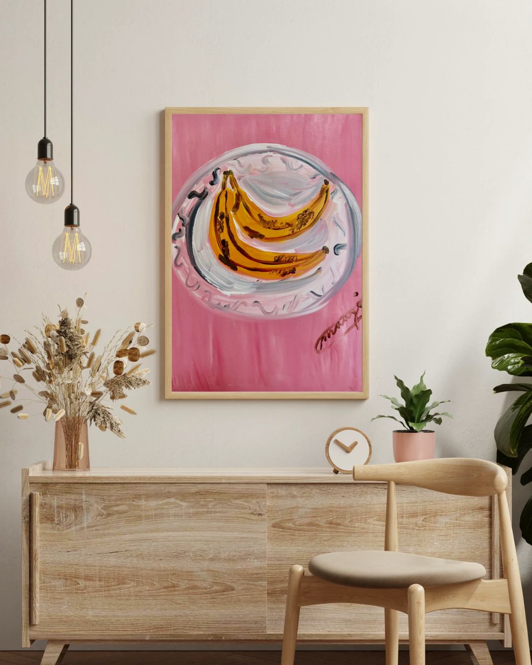 Oegaboega print framed in a room