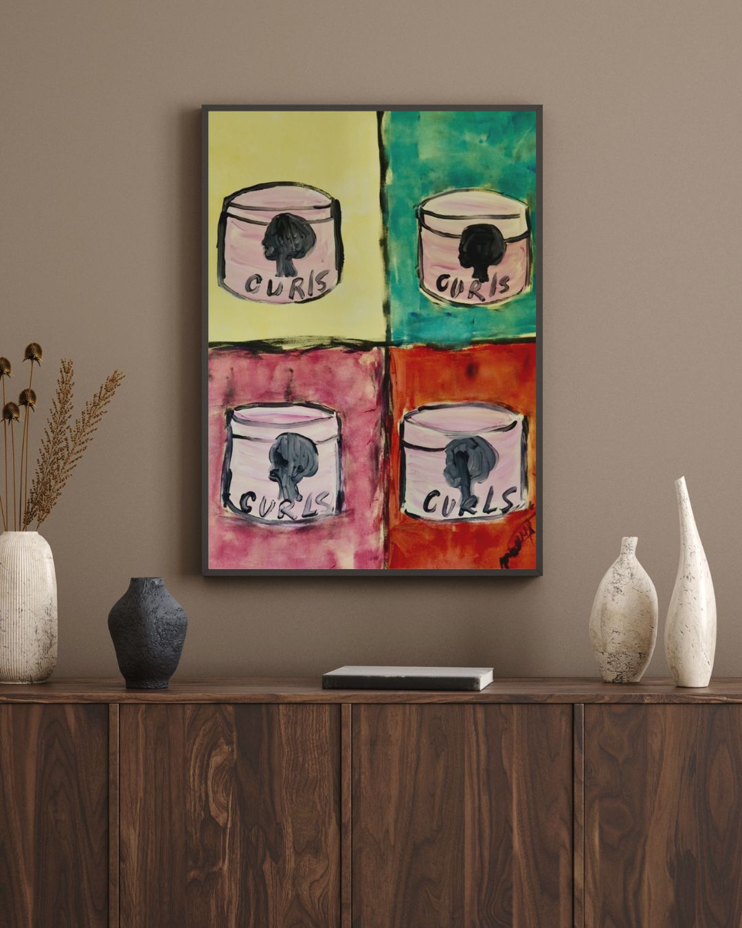 Sheabutter baby print framed on a wall